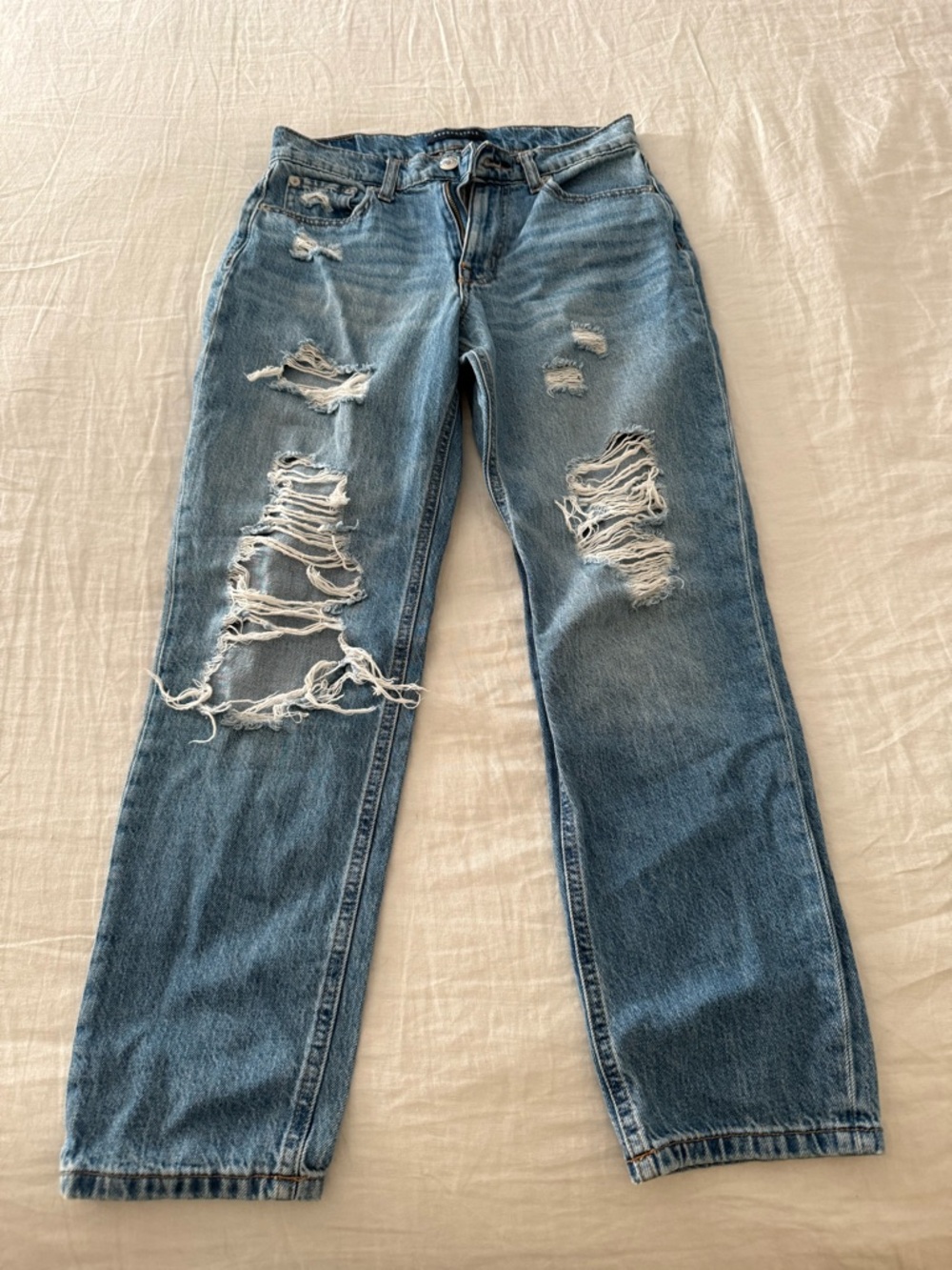 Aeropostale Light Blue Distressed Boyfriend Jeans